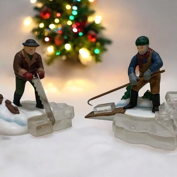 Dept 56 Blue Star Ice Harvesters New England Village Christmas Accessory - 1988 - Picture 1 of 10